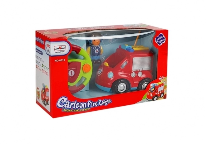 Remote Control Fire Truck with Steering Wheel