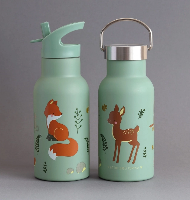 A Little Lovely Company Rozsdamentes acél ivópalack 500 ml – Barátok az erdőből