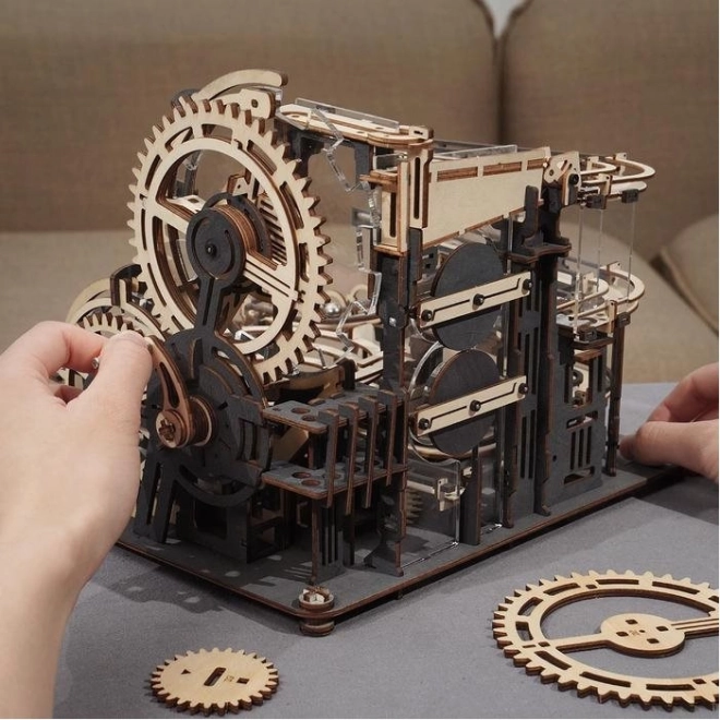 Robotime Rokr 3D Wooden Puzzle Marble Run: Night City