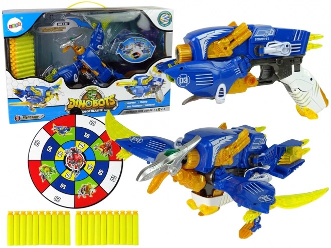 Dinobot 2-in-1 Blue Pterosaur Dart Gun