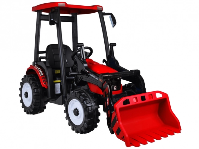 Large electric tractor with trailer and bucket for children