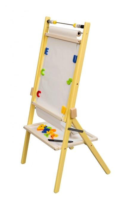 Children's Magnetic and Chalk Board with Abacus