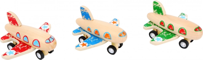 Pull-Back Wooden Airplane Toy