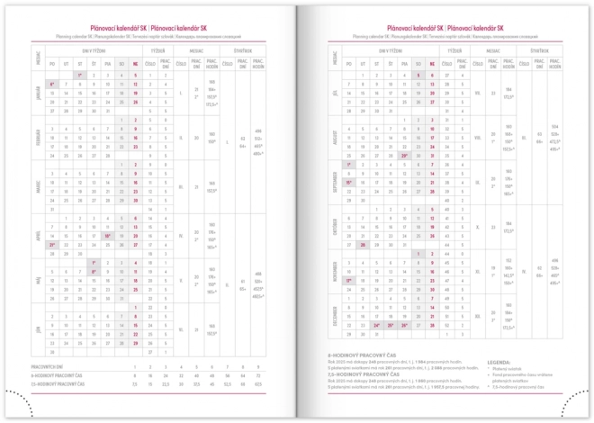 Notique Weekly Planner Balacron 2025 Burgundy