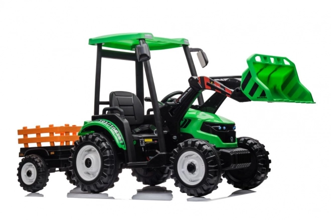 Electric Ride-on Tractor with Trailer Hercules Green 24V