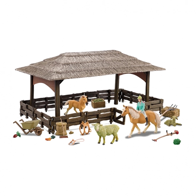 Farm Set with Horse, Foal, and Accessories