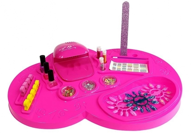 Nail Salon Play Set with Dryer and Polishes