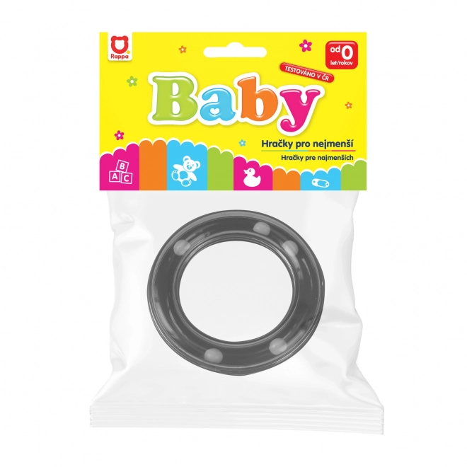 Black Baby Rattle Ring