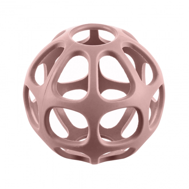 Silicone Round Teether Old Pink