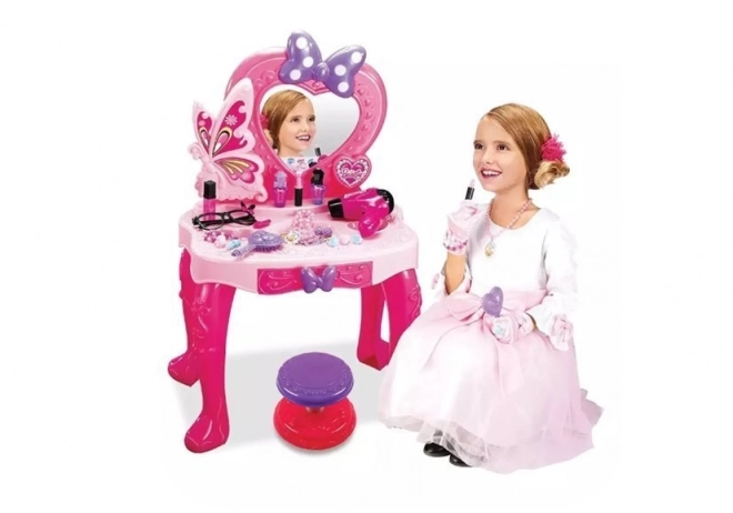 Beauty Vanity Set for Girls With Mirror and Accessories