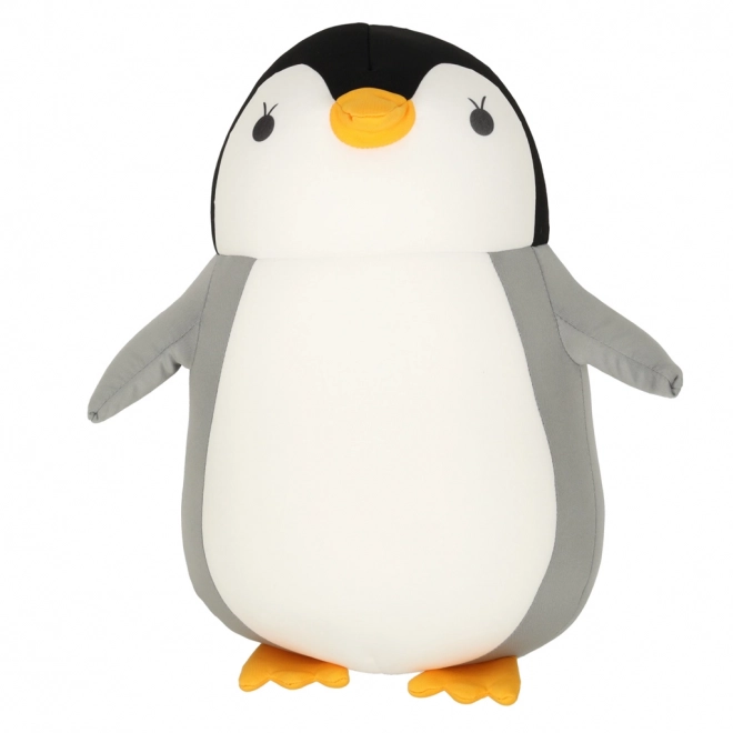 Coussin de voyage 2 en 1 en forme de croissant et peluche pingouin