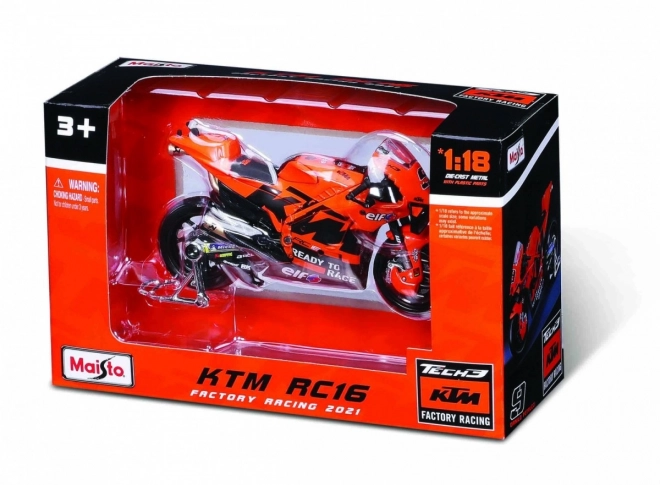 Metal Motorcycle Tech3 KTM Factory Racing 2021 1:18 Scale