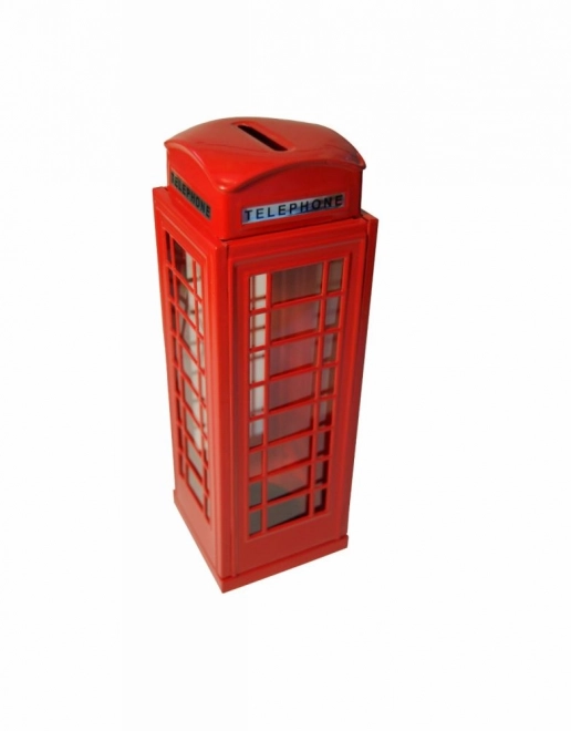 Red Telephone Booth Coin Bank