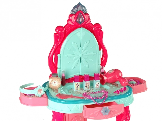 Beauty Vanity Set with Mirror, Lights and Sound - Pink