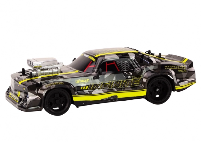 Remote Controlled 1:16 Drift Car with Rubber Wheels Black