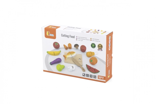 Wooden Cutting Food Play Set