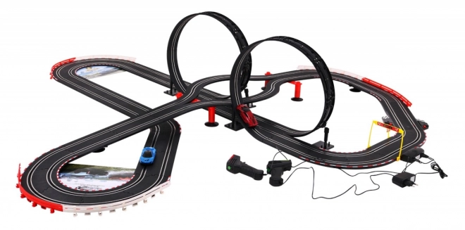 Children's 10-Meter Racing Track Set with Remote Controls and Lights