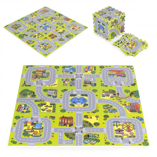 Children's Puzzle Foam Play Mat Town Design