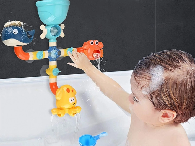 Bath Toy Overflow Fountain with Sea Animals