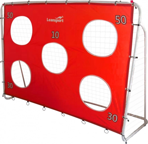 Porta da allenamento calcistica con rete bersaglio rossa 213x152x75 cm