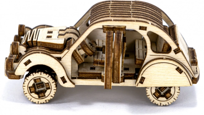 Wooden 3D Rally Car Model