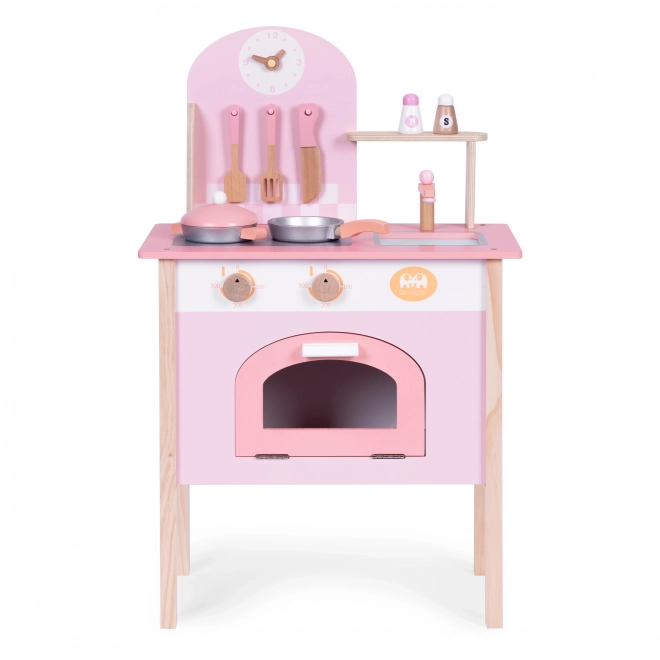 Children's Pink Play Kitchen with Accessories