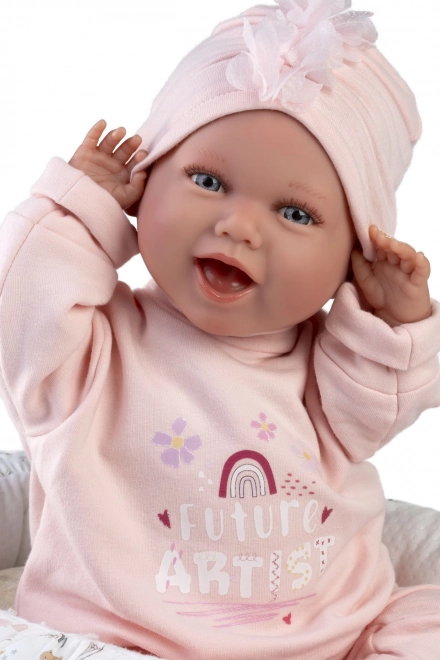 Llorens realistic baby doll with sounds and soft fabric body 42 cm