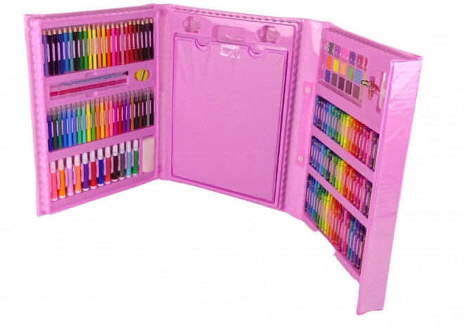 Pink Art Case Set with 208 Pieces