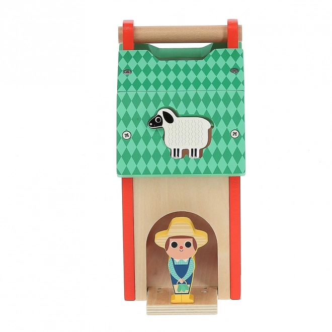 Wooden Farm Animal Sorter by Vilac