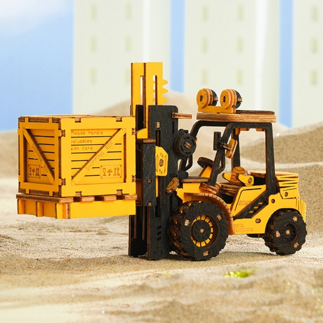 Wooden 3D Puzzle Forklift by RoboTime