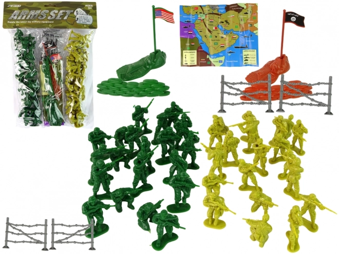 Military Soldier Playset 51 Pieces Green