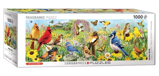 Panoramic Puzzle Garden Birds 1000 Pieces