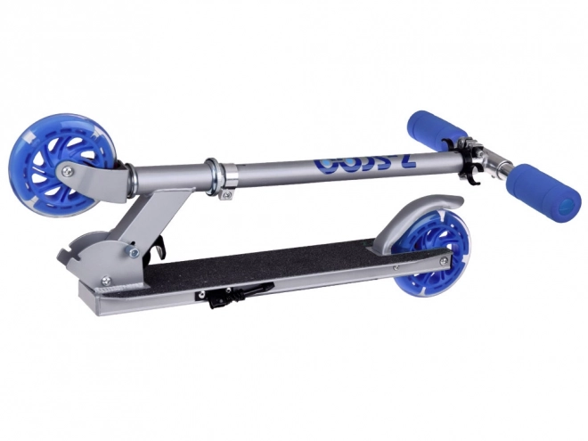 Foldable Children's Scooter with Light-Up Wheels – Navy Blue