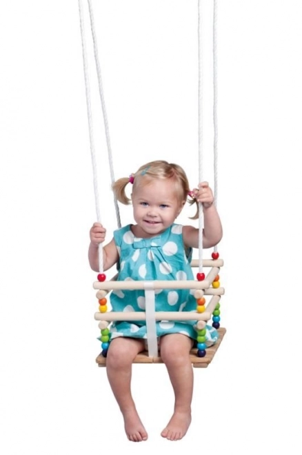 Colorful Wooden Swing for Toddlers