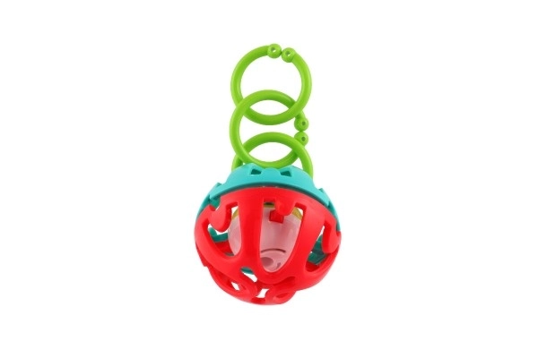 Sonaglio palla/portachiavi per passeggino plastica 22cm su cartone 6m+