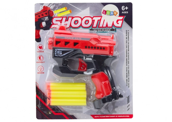 Mini Foam Dart Gun with Suction Cups Red