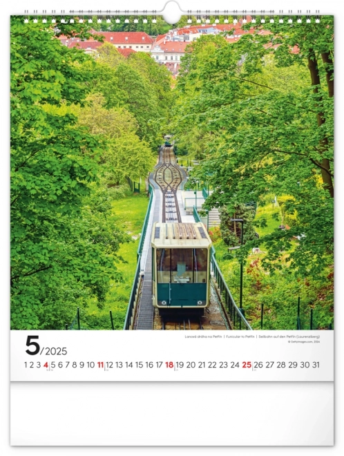 Wall Calendar Prague 2025