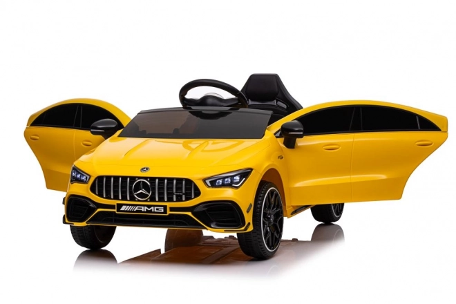 Electric Ride-On Car Mercedes CLA 45S AMG Yellow 4x4