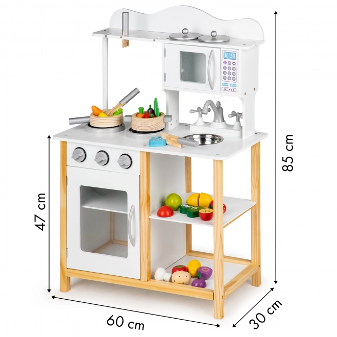 Wooden Children's Kitchen with Accessories by Ecotoys