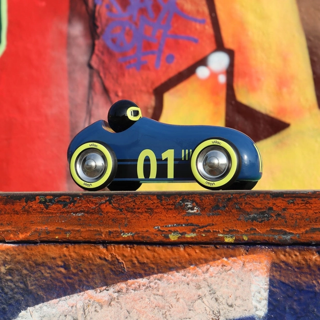 Vilac Wooden Car Old Sport Compet Dark Blue