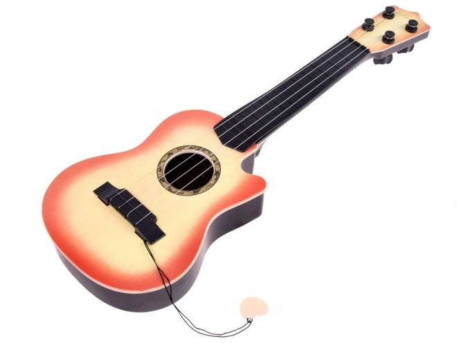 4-string guitar for children with pick – light brown