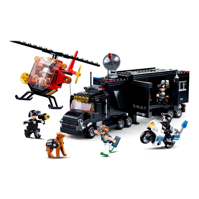 Grote SWAT mobiele commandopost