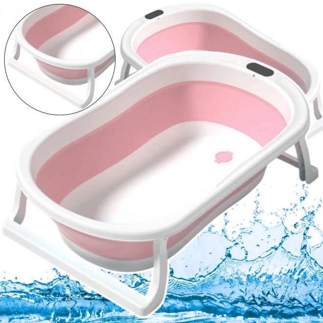 Foldable Baby Bath Tub with Non-Slip Legs Pink