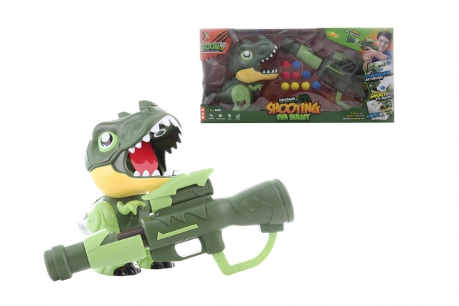 Ball Shooting Gun and Dino Set with Battery-Operated Features