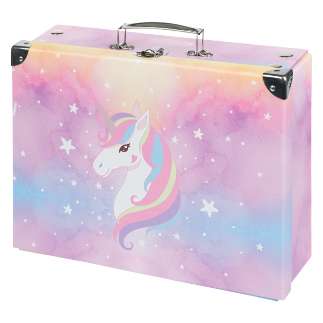 Foldable School Suitcase Rainbow Unicorn