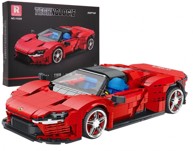 Red Sports Car Building Blocks Set