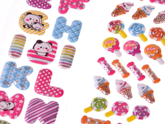 Cute Colorful Alphabet & Heart Stickers