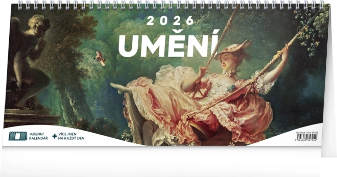 Desktop Calendar Art 2026 – 14 Day
