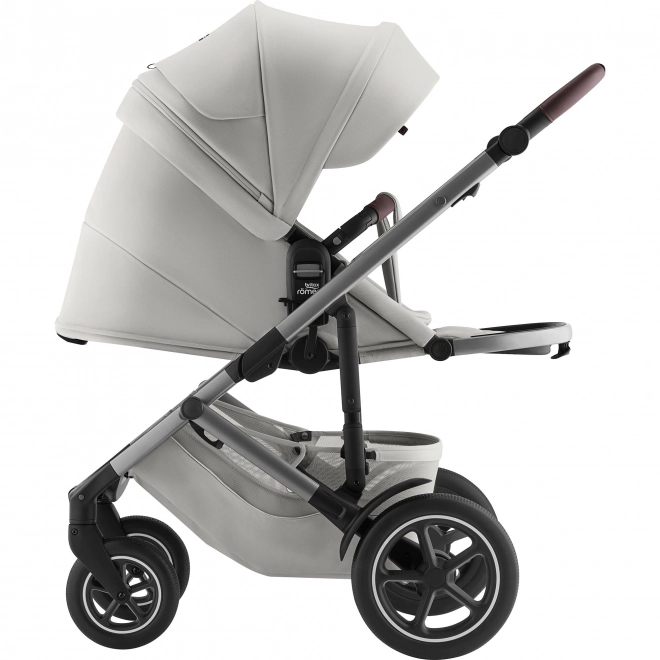 Smile 5Z Lux Stroller Set with Deep Carrycot Linen Grey