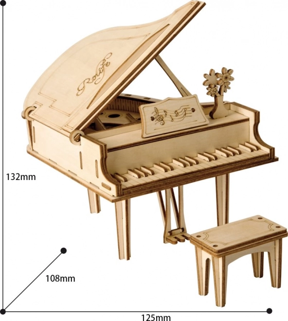 Wooden 3D Puzzle Grand Piano